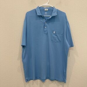 Johnnie O Hangin' Out Polo Shirt Men's XL Blue Short Sleeve Golf Casual